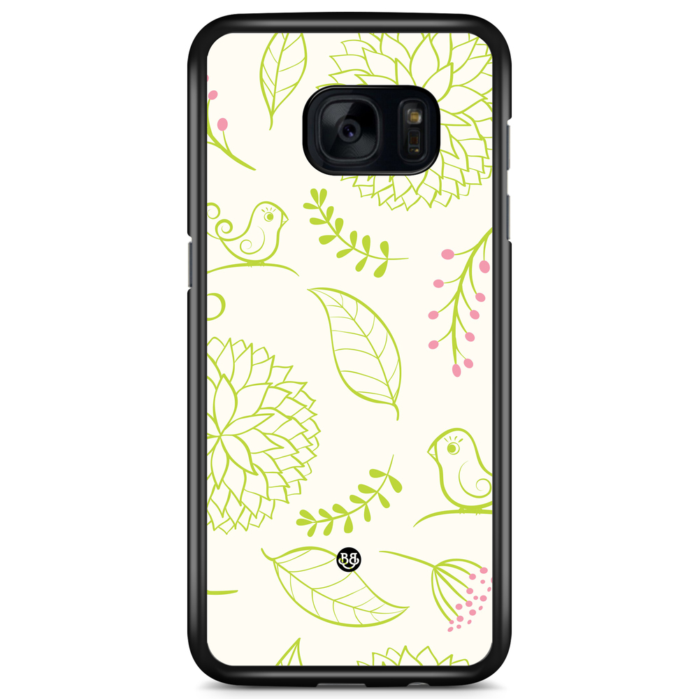 Samsung Galaxy S7 Edge Case - Green Floral