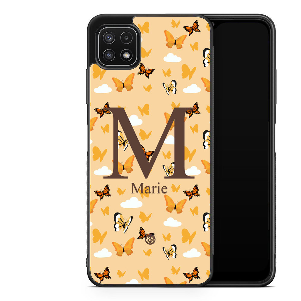 Samsung Galaxy A22 5G Custom Case - AWAKEN - Orange Butterfly
