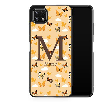 Samsung Galaxy A22 5G Custom Case - AWAKEN - Orange Butterfly