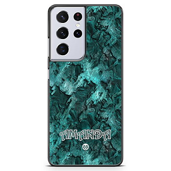 Samsung Galaxy S21 Ultra Custom Case - Green Name