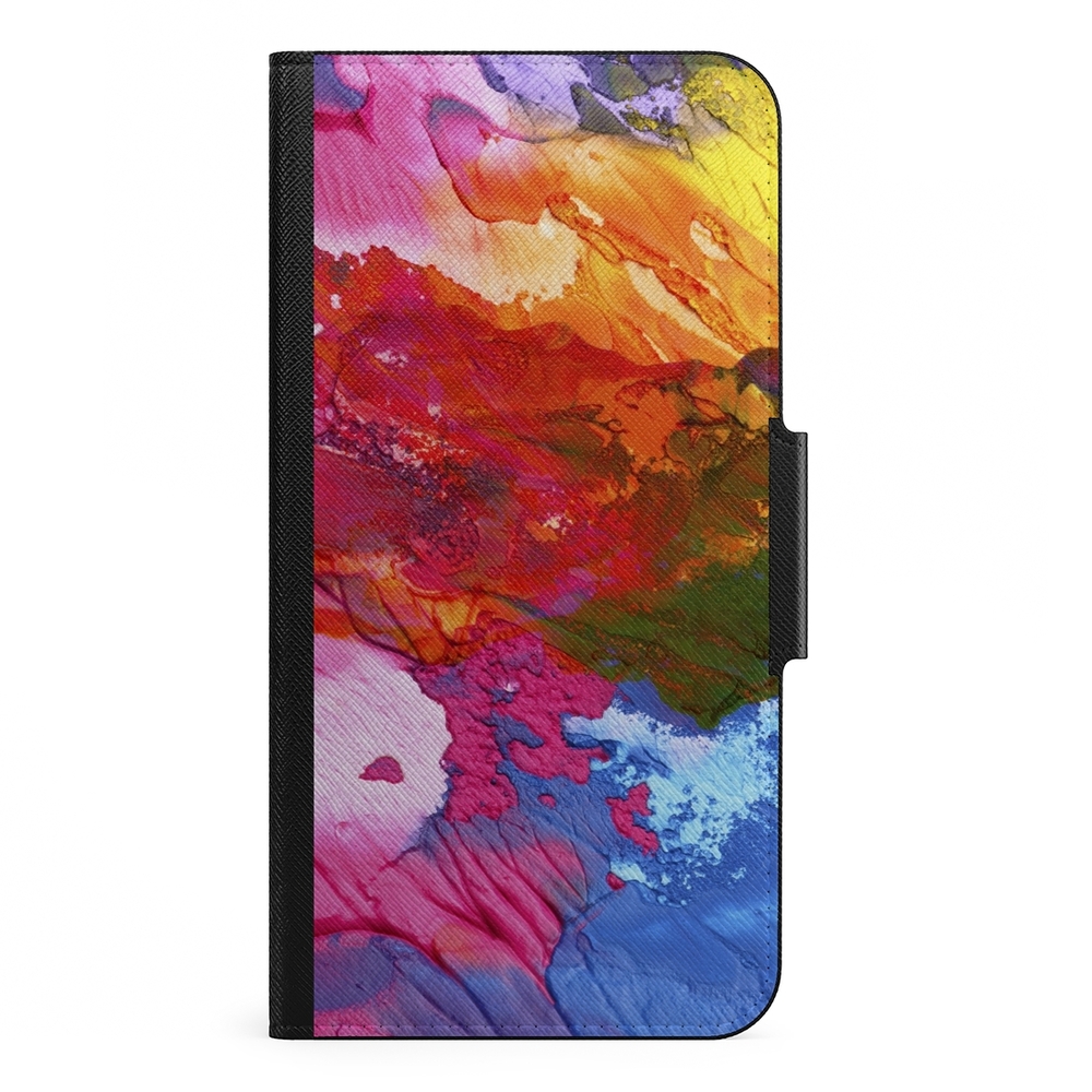 Naive iPhone 13 Pro Max Wallet Case- Rainbow Ink
