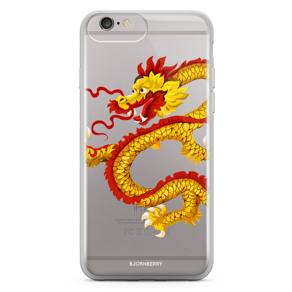 iPhone 6 Plus/6s Plus Fashion Skal - Gul Drake