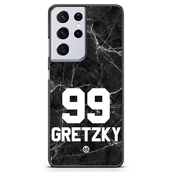 Samsung Galaxy S21 Ultra Custom Case - Black Marmor Number