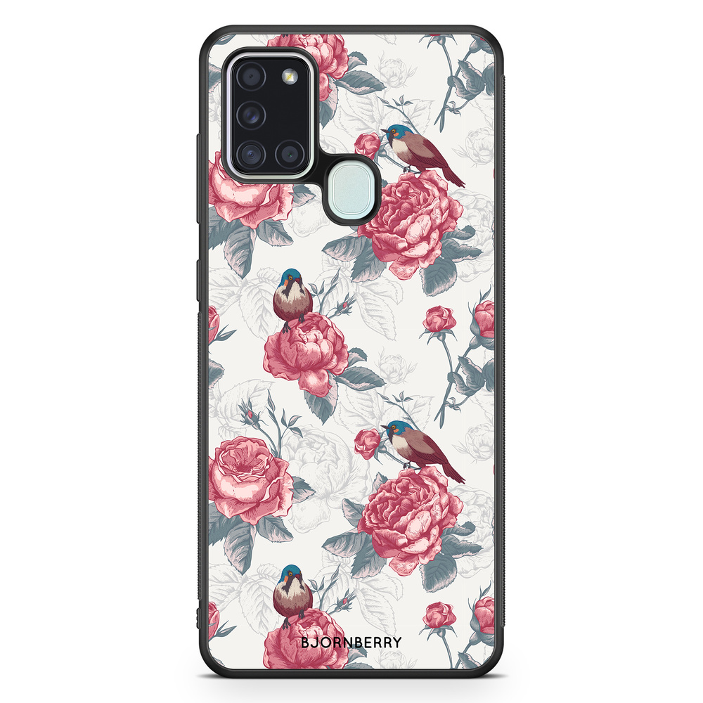 Samsung Galaxy A21s Case - Roses and Birds
