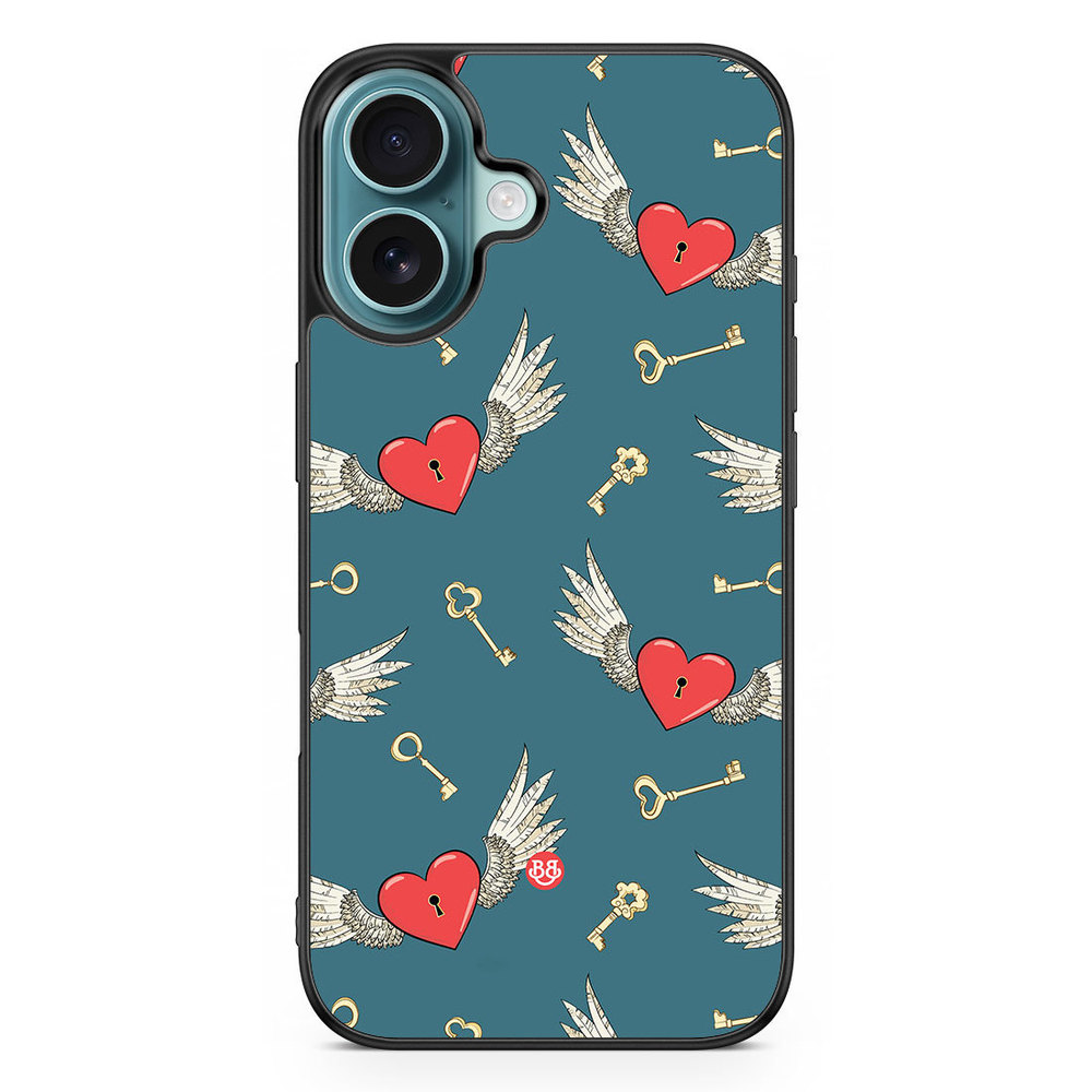 iPhone 16 Case - Hearts and Wings