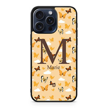 iPhone 15 Pro Max Custom Skal - AWAKEN - Orange Butterfly