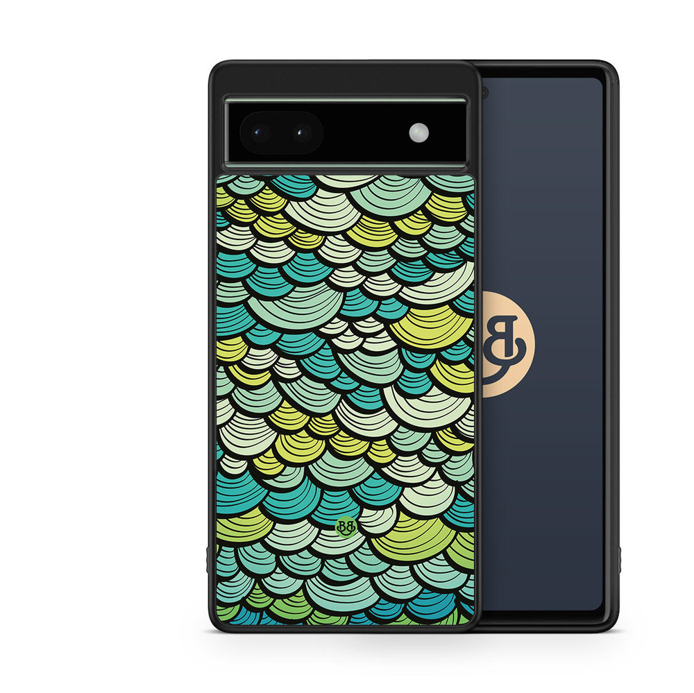Google Pixel 6a Case - Green Mermaid Scales