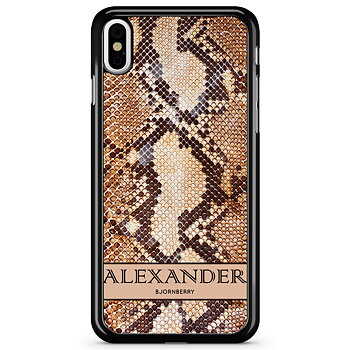 iPhone X / XS Case Custom - Brown Snake Name
