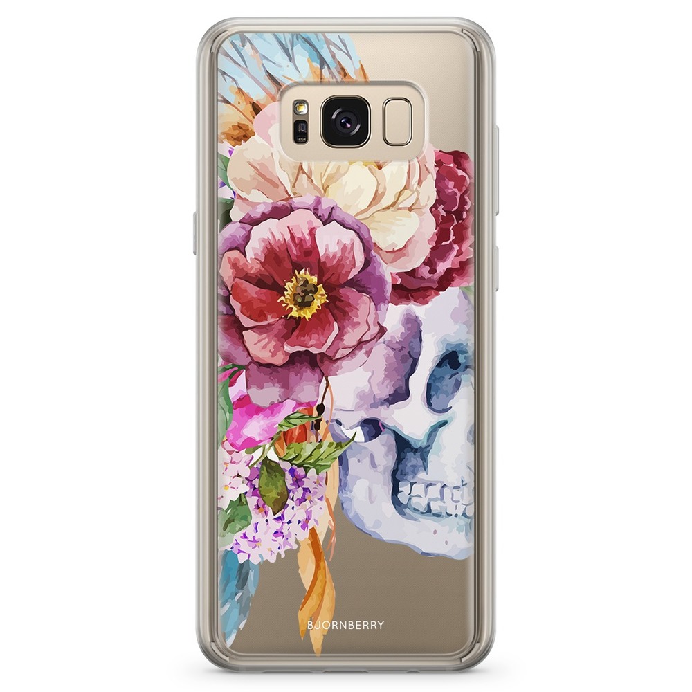 Samsung Galaxy S8 Plus Fashion Case - Skull & Flowers