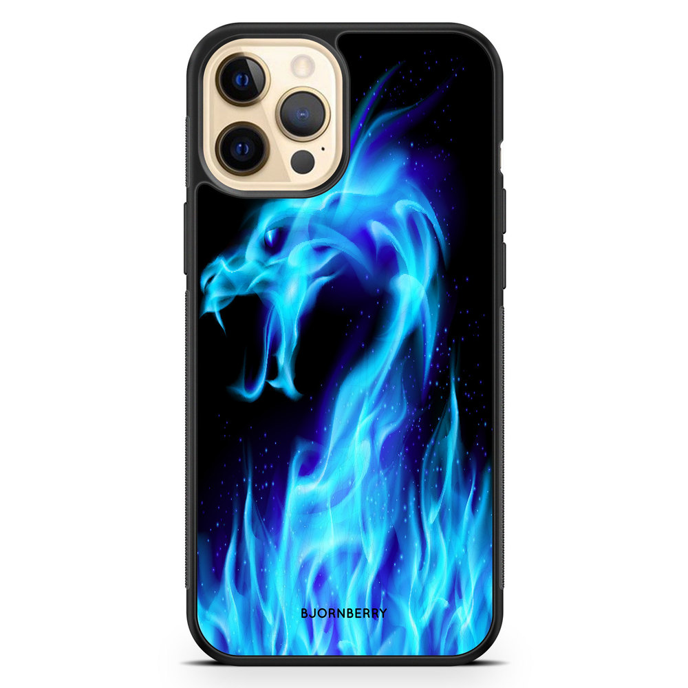 iPhone 12 Pro Max Case - Blue Flames Dragon