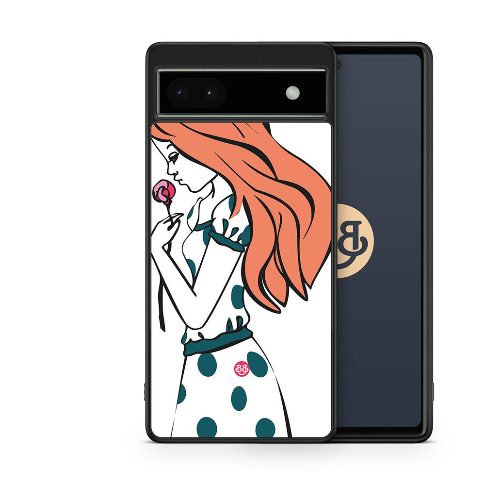 Google Pixel 6a Case - Girl Rose