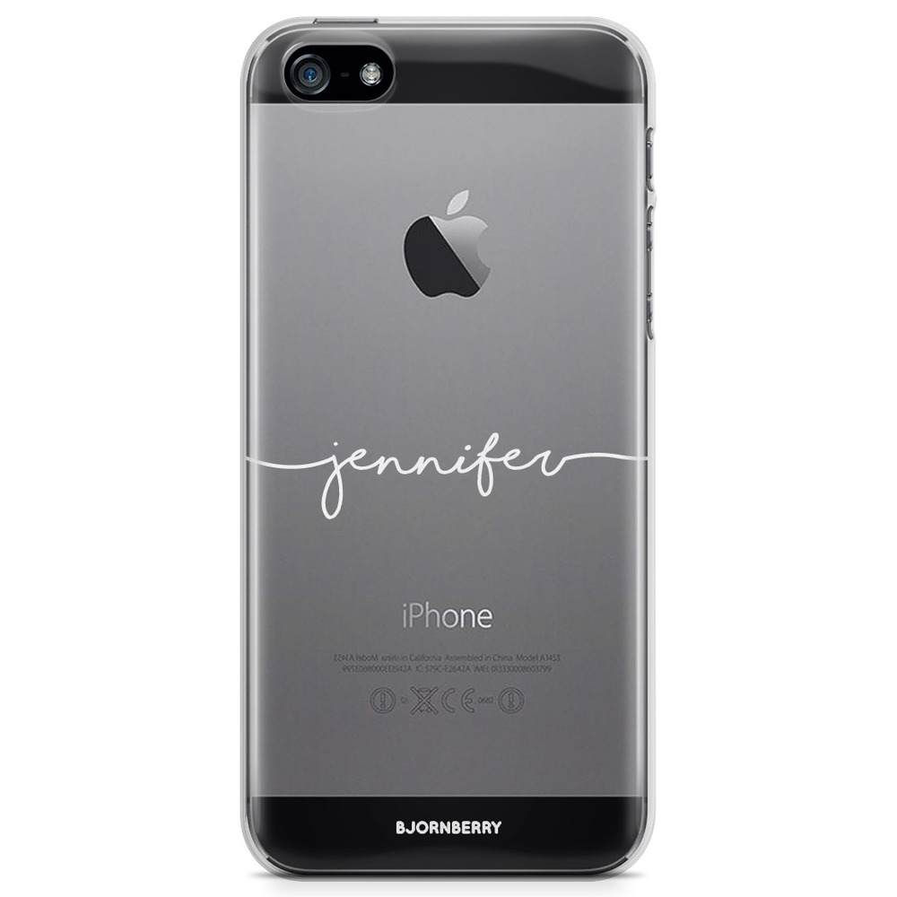 iPhone 5/5S/SE (2016) TPU Custom Case  - Name White
