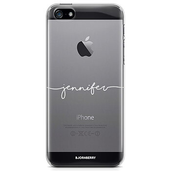 iPhone 5/5S/SE (2016) TPU Custom Case  - Name White