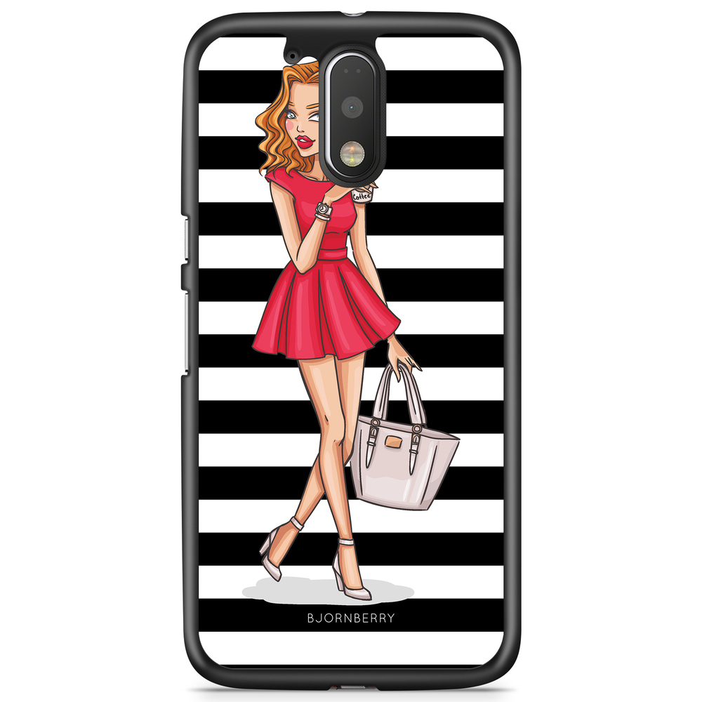 Moto G4/G4 Plus Case - Fashion Girl Red