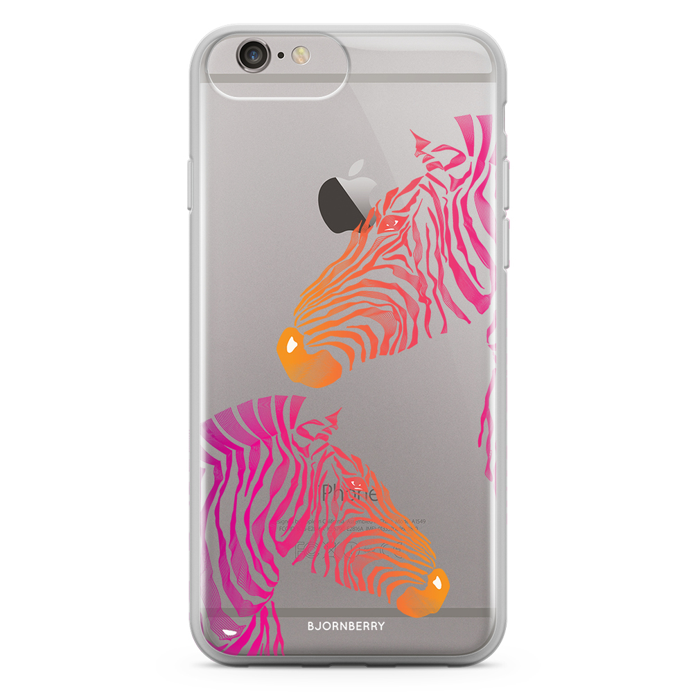iPhone 6 Plus/6s Plus Fashion Skal - Rosa Zebror