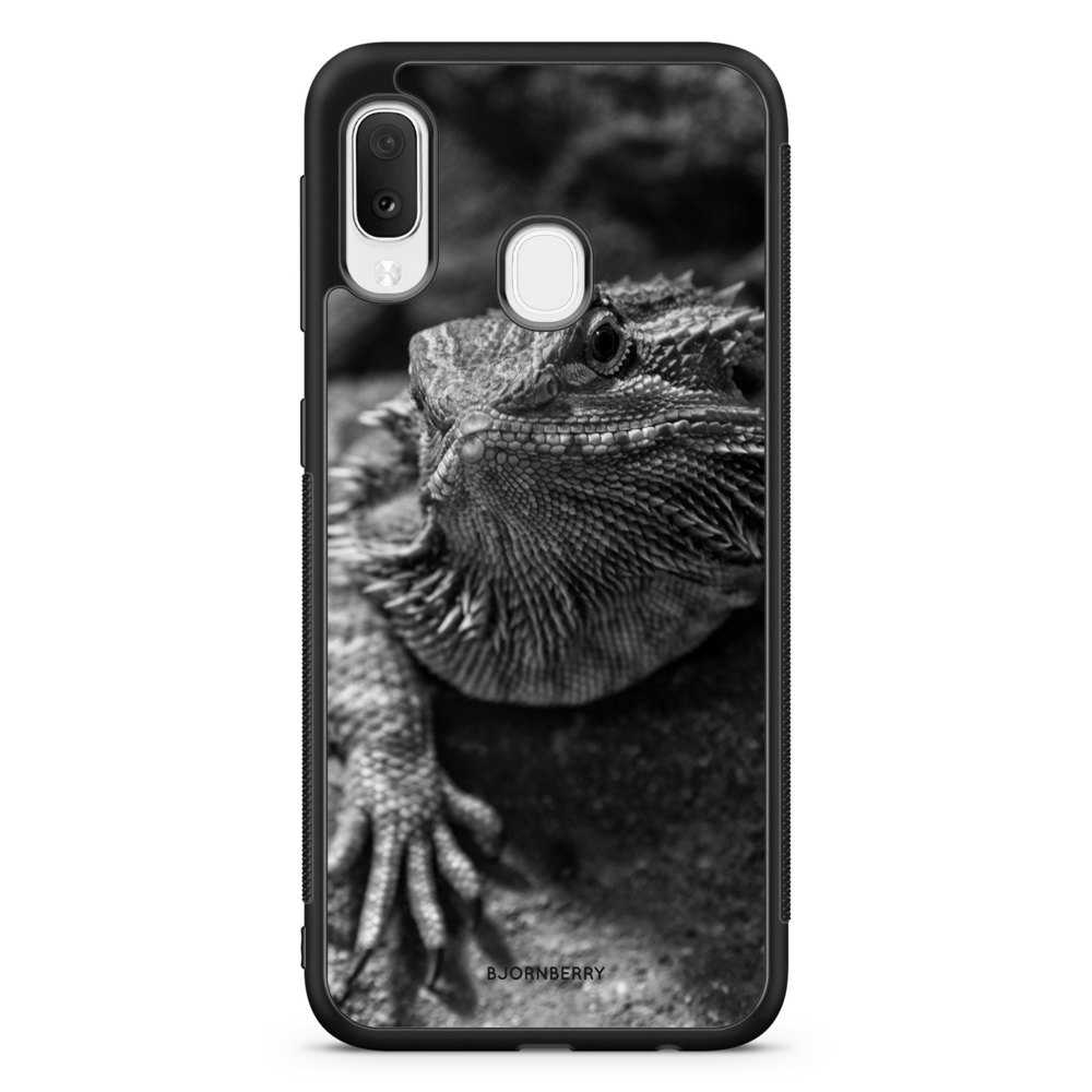 Samsung Galaxy A20e Case - Black/White Lizard