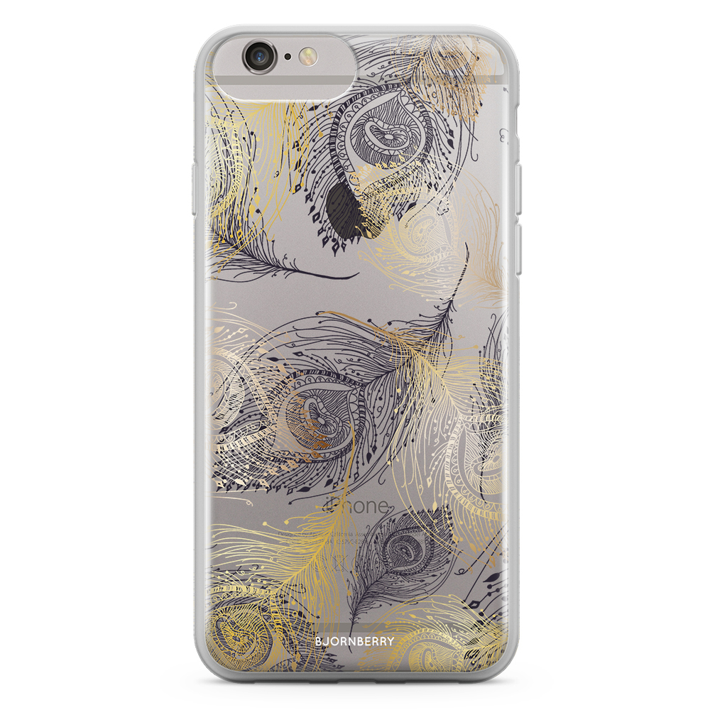 iPhone 6 Plus/6s Plus Fashion Case - Peacock Feathers