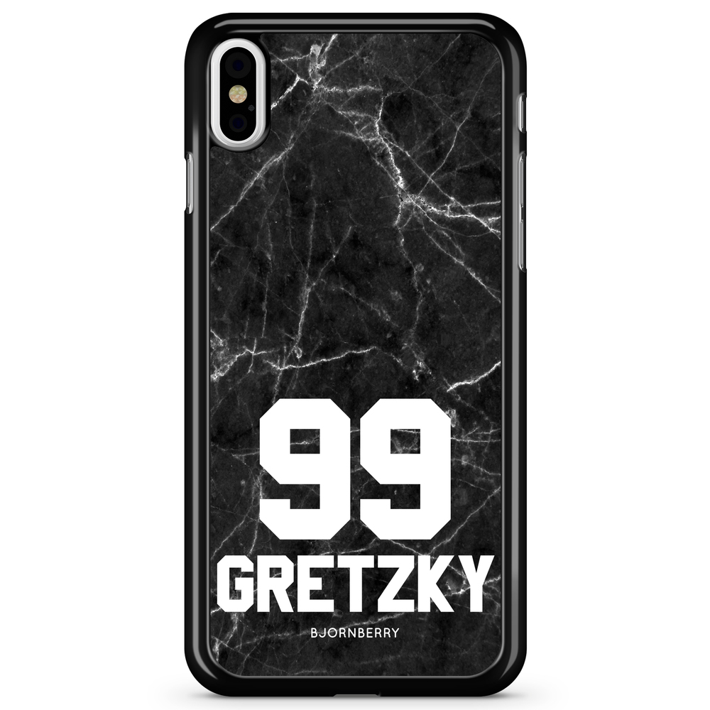 iPhone X / XS Case Custom - Black Marble Number