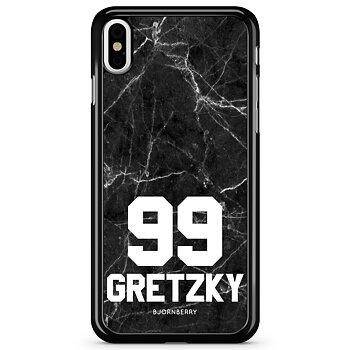 iPhone X / XS Case Custom - Black Marble Number