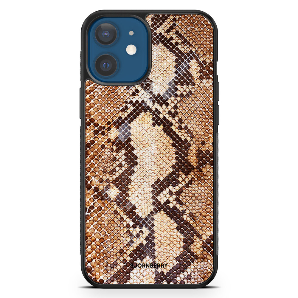iPhone 12 Mini Case - Snakeskin Brown