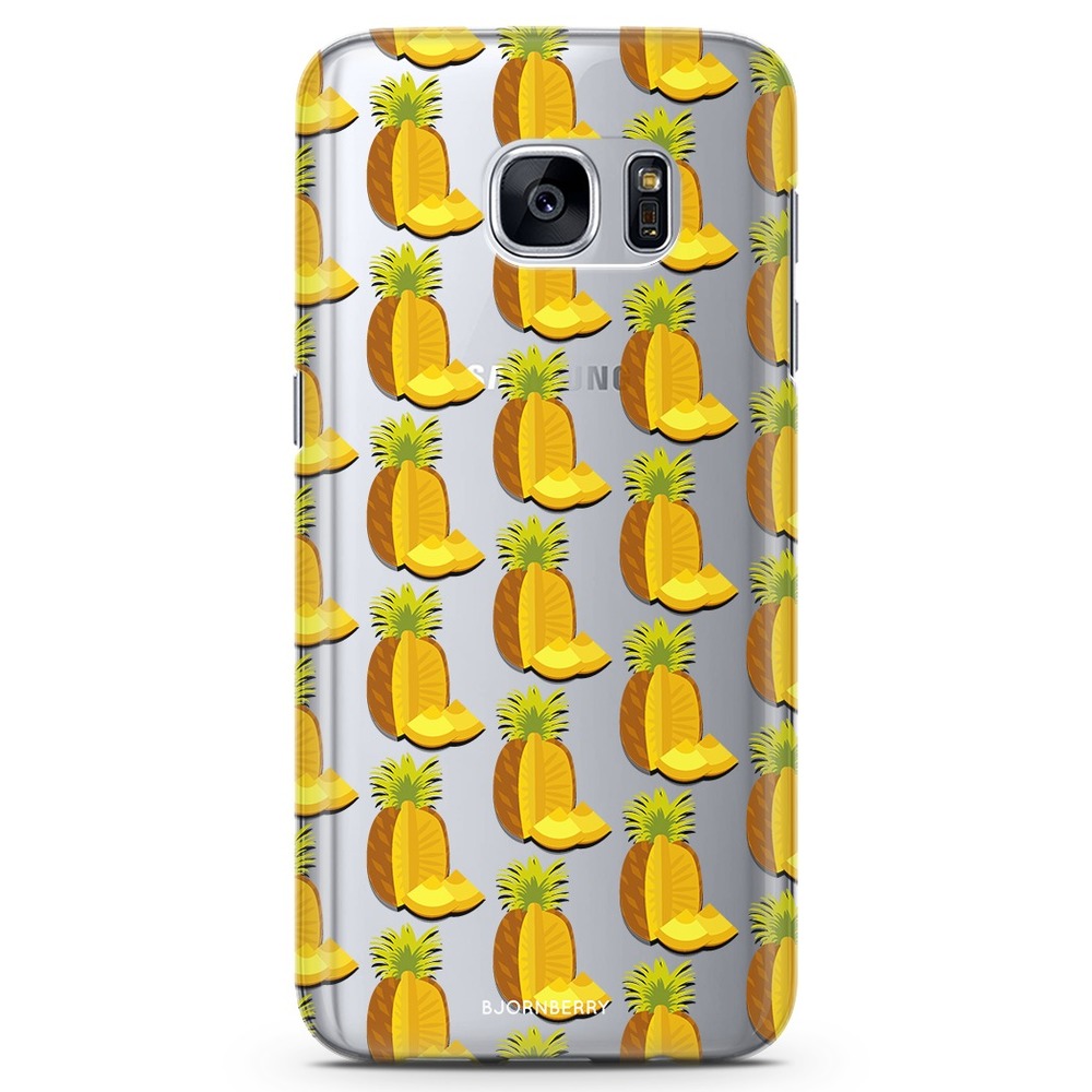 Samsung Galaxy S7 Genomskinligt Skal - Ananas | Mobilskal & Mobilfodral BJORNBERRY