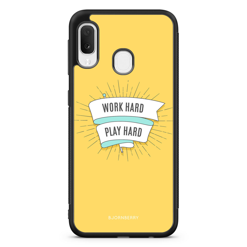 Samsung Galaxy A20e Case - Work hard play hard