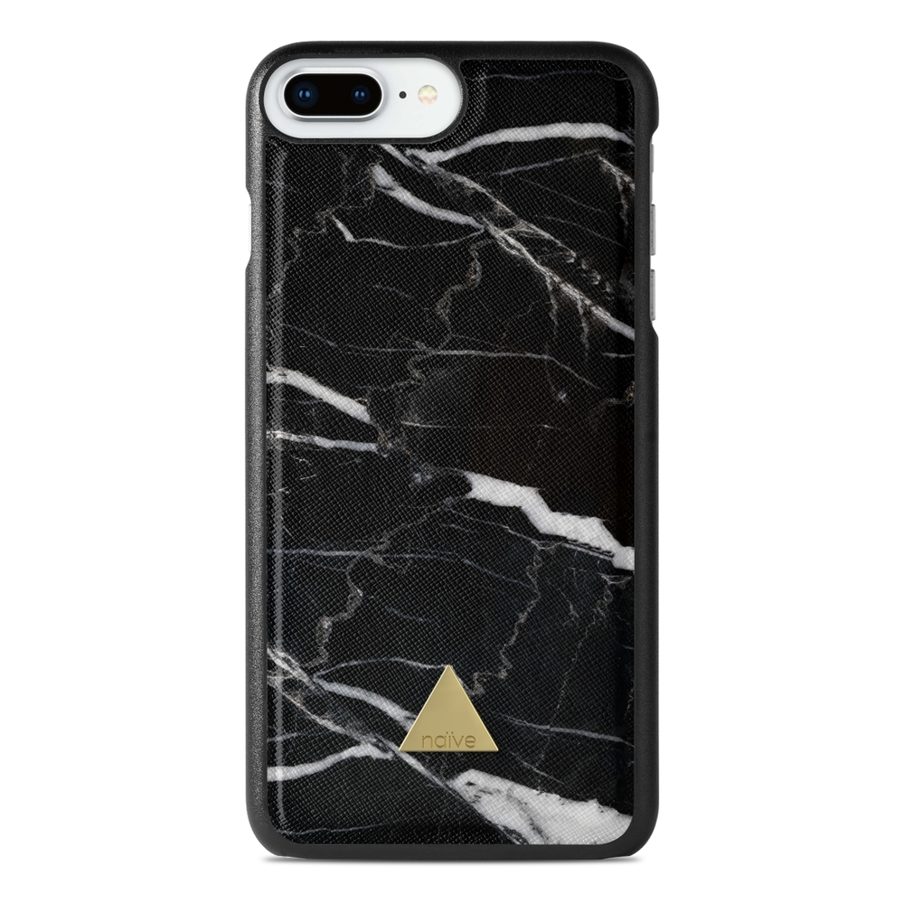 Naive iPhone 7 Plus Case - Black Marble