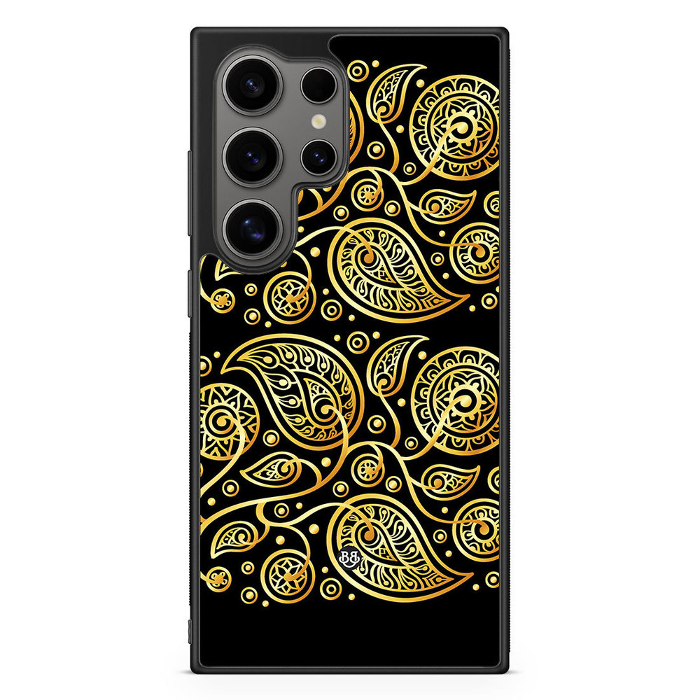 Samsung Galaxy S24 Ultra Case - Gold Flowers