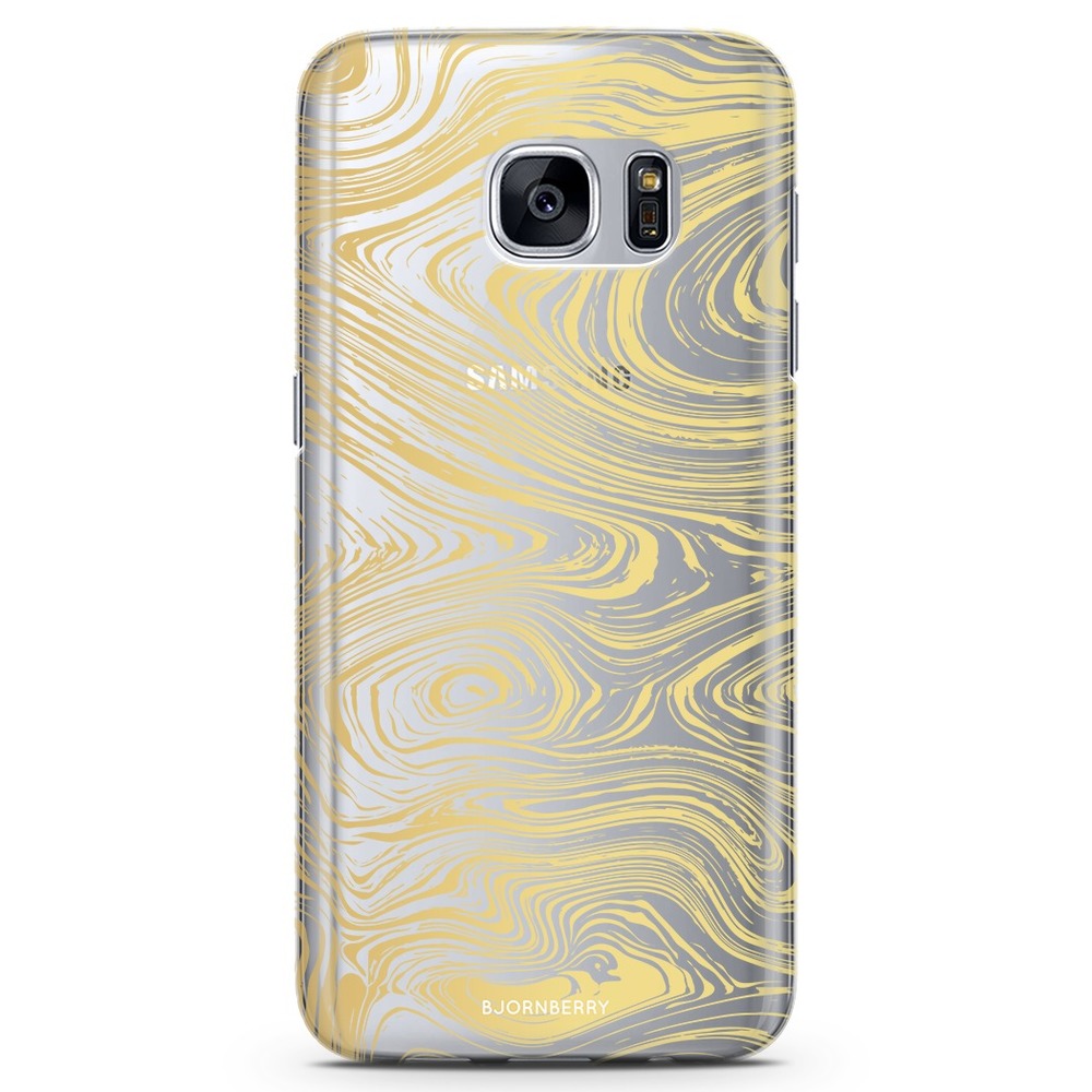 Samsung Galaxy S7 TPU Case - Gold Marble