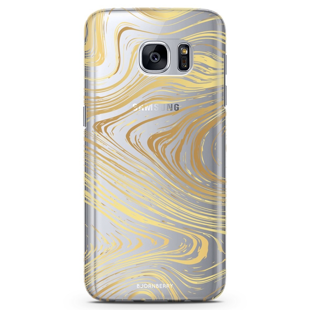 Samsung Galaxy S7 TPU Case - Gold Marble