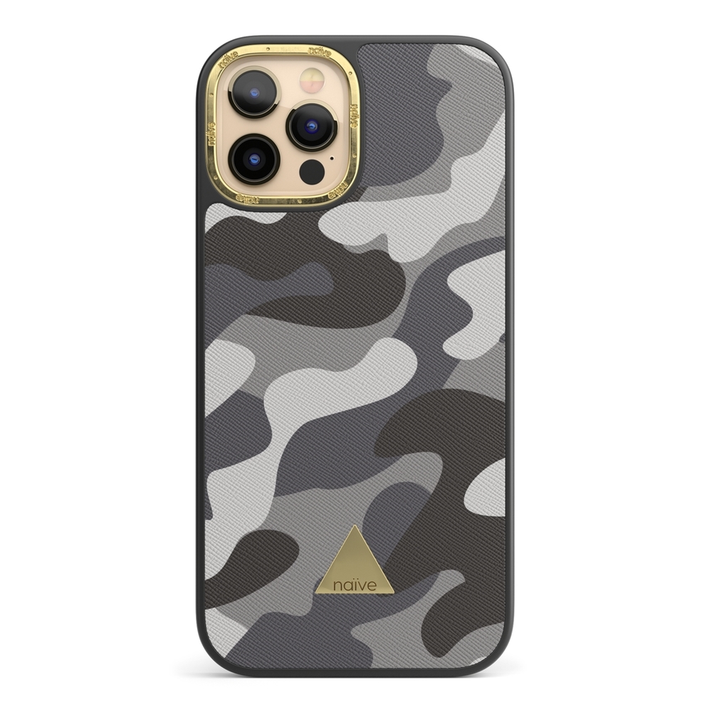 Naive iPhone 12 Pro Case - Grey Camo