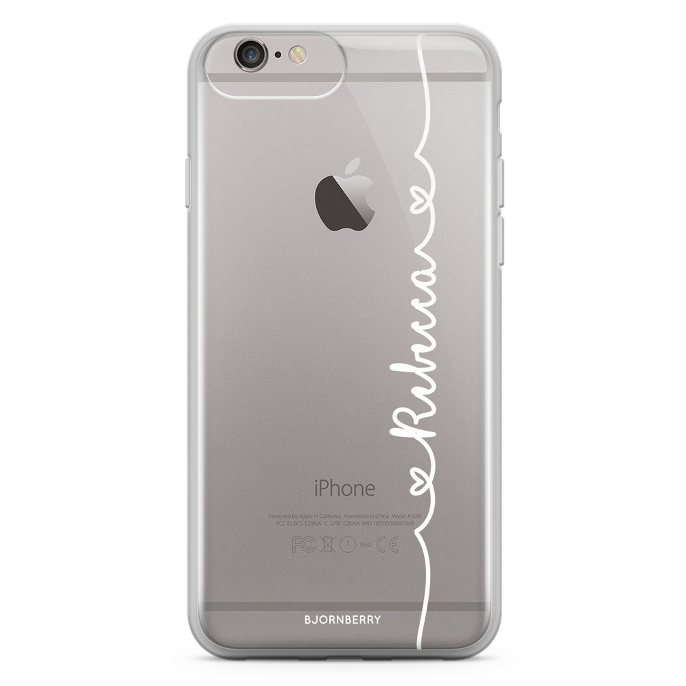 iPhone 6 Plus/6 Plus Case Fashion Custom - Heart Name White