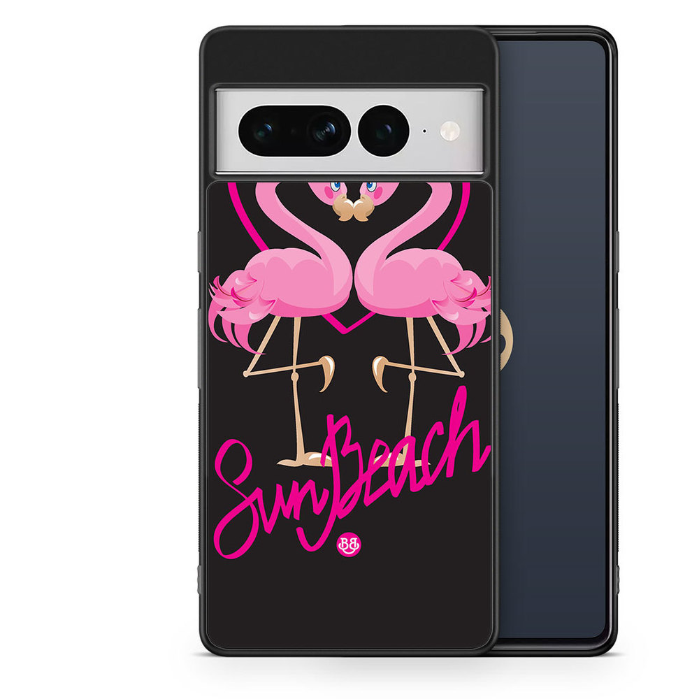 Google Pixel 7 Pro Case - Sun Beach Flamingo