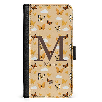 Samsung Galaxy A14 4G/5G Custom Wallet Case - AWAKEN - Orange Butterfly