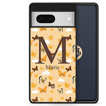 Google Pixel 7 Custom Skal - AWAKEN - Orange Butterfly