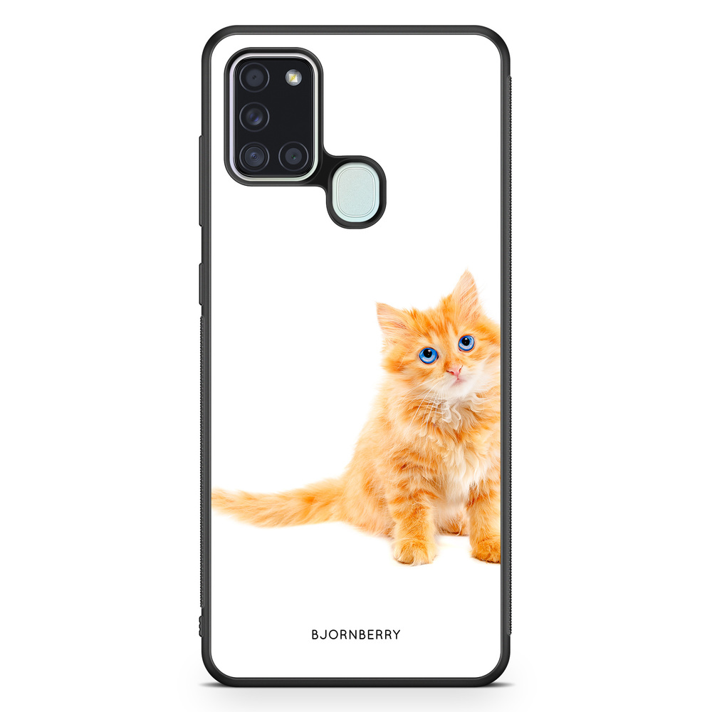 Samsung Galaxy A21s Case - Small Brown Cat