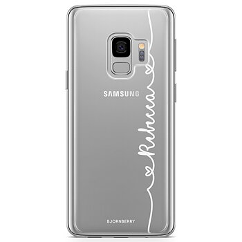 Samsung Galaxy S9 Case Fashion Custom - Heart Name White
