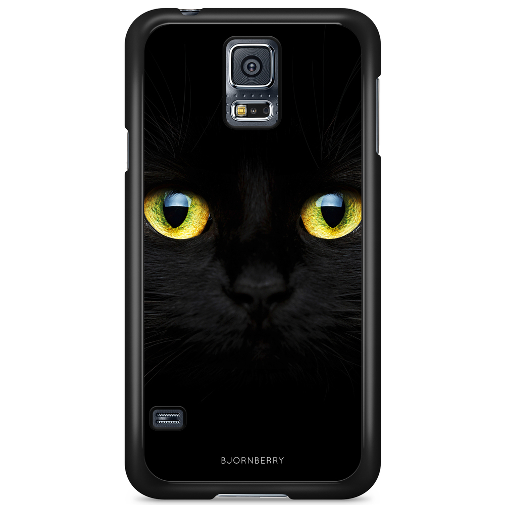 Samsung Galaxy S5/S5 NEO Case - Black Cat Close Up