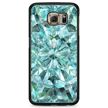 Samsung Galaxy S6 Edge Skal - Gröna Kristaller