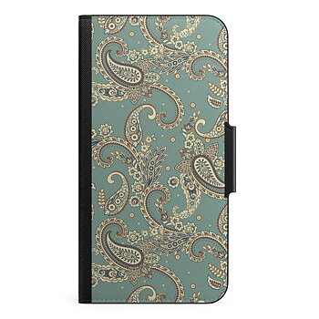 Naive iPhone 13 Pro Max Wallet Case- Paisley Green