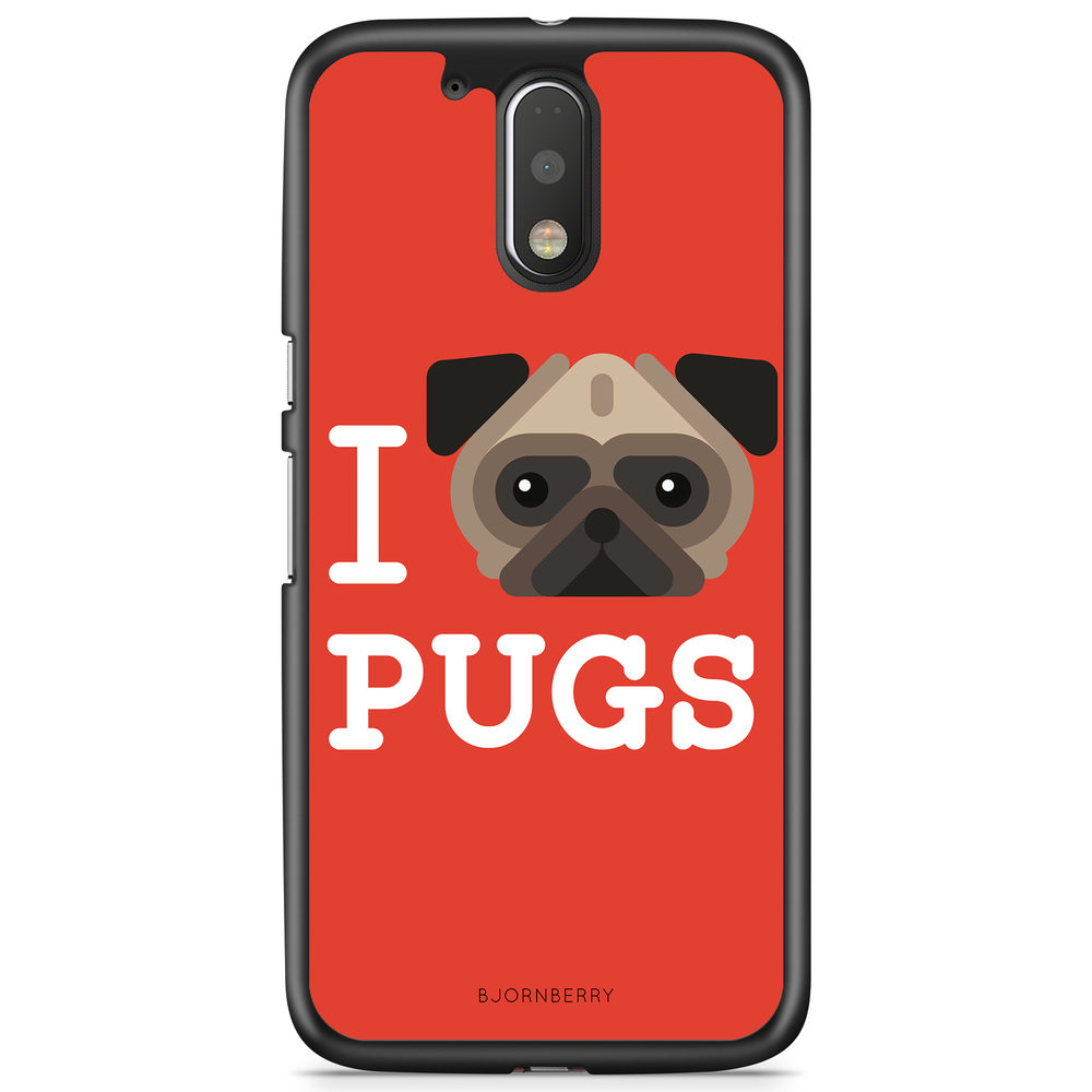 Moto G4/G4 Plus Case - I Love Pugs