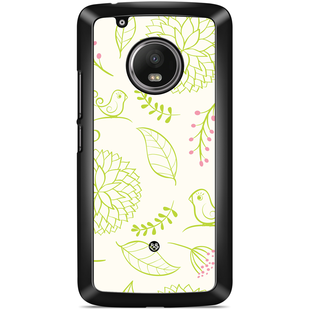Moto G5 Plus Case - Green Floral