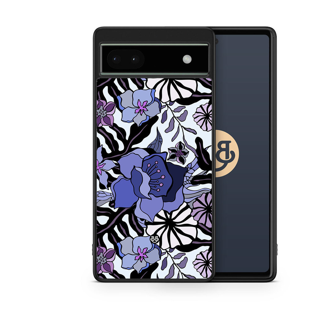 Google Pixel 6a Case - Purple Flowers