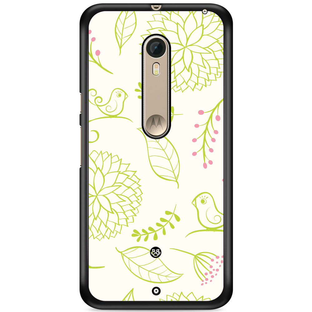 Moto X Style Skal - Blomster Grön