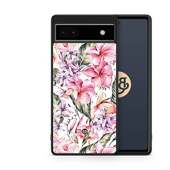Google Pixel 6a Skal - Vattenfärg Blommor