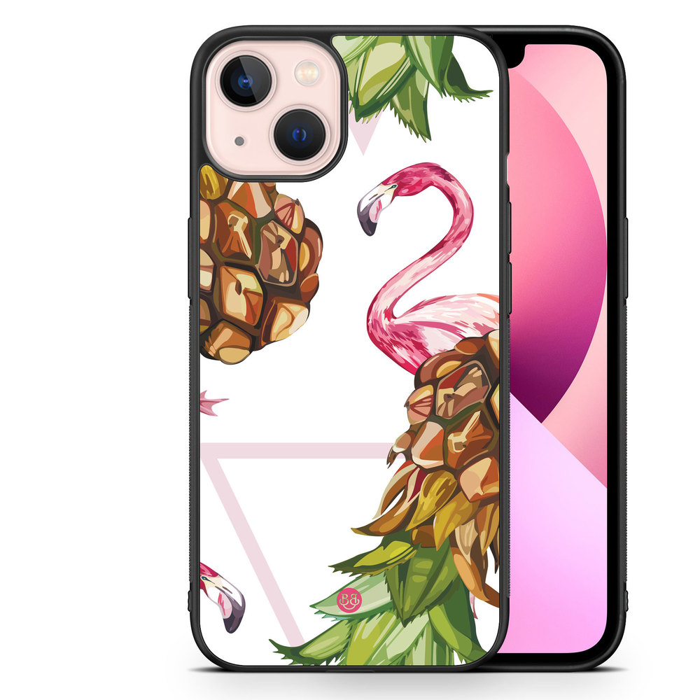 iPhone 13 Skal - Ananas & Flamingo