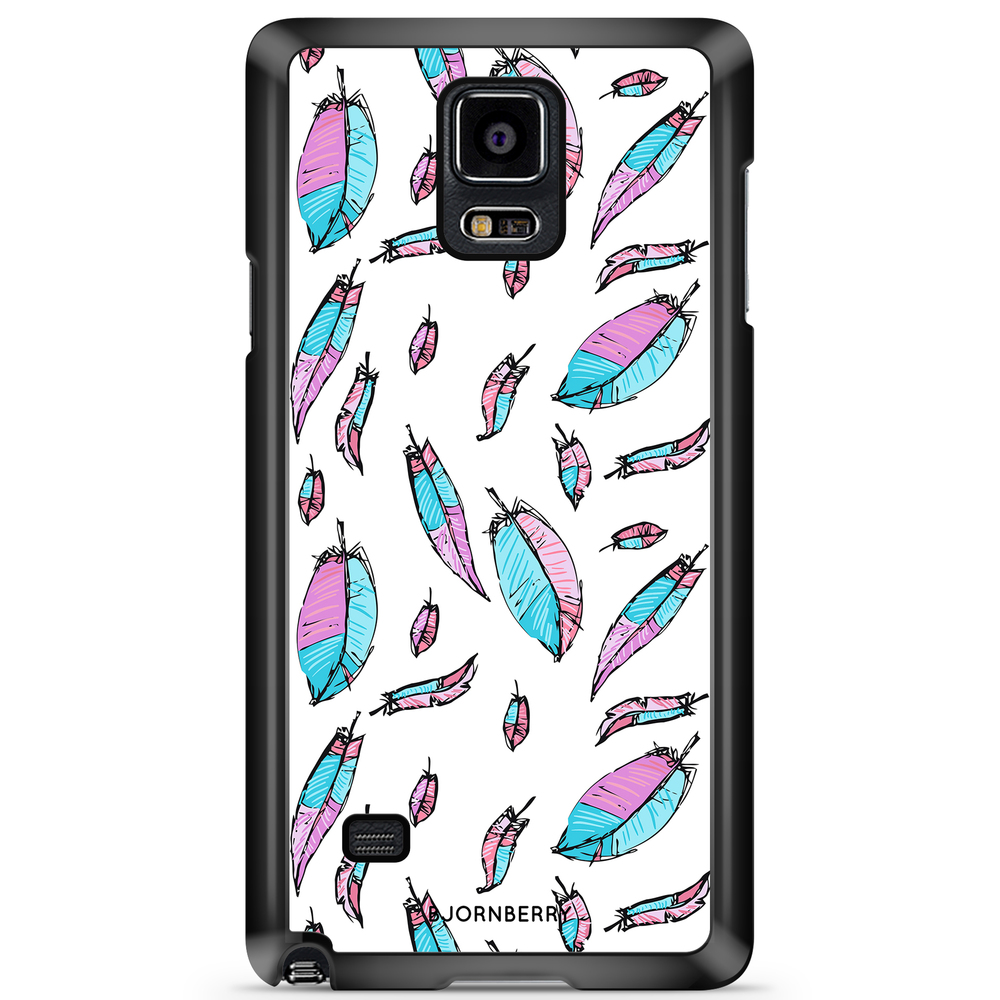 Samsung Galaxy Note 4 Case - Pink/Blue Feathers