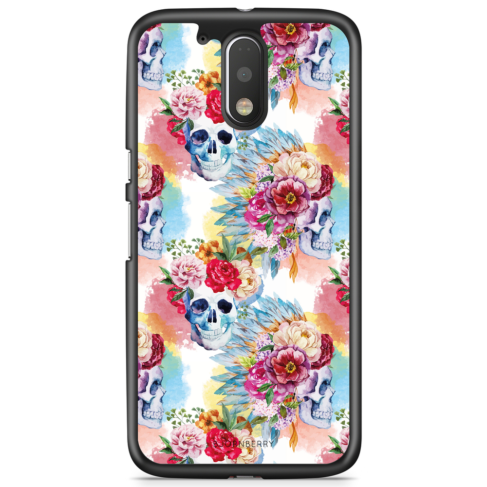 Moto G4/G4 Plus Case - Skulls And Flowers