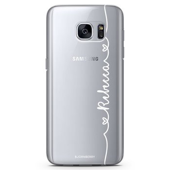 Samsung Galaxy S7 TPU Custom Case - Heart Name White