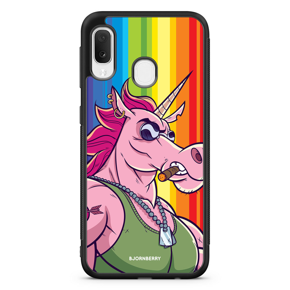 Samsung Galaxy A20e Case - Muscle Unicorn